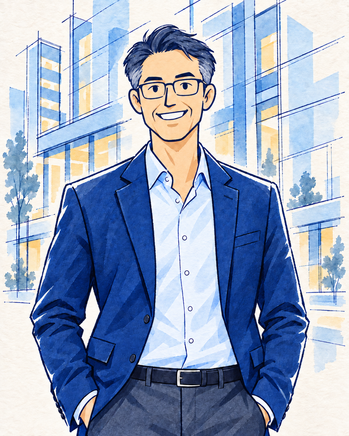 도심을 배경으로 한 Leadership Ark Partners의 고석호 파트너